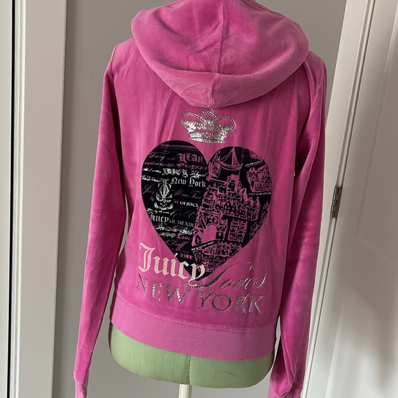 Juicy Couture Pink Plush Hoodie Sweatshirt - Picture 2 of 12
